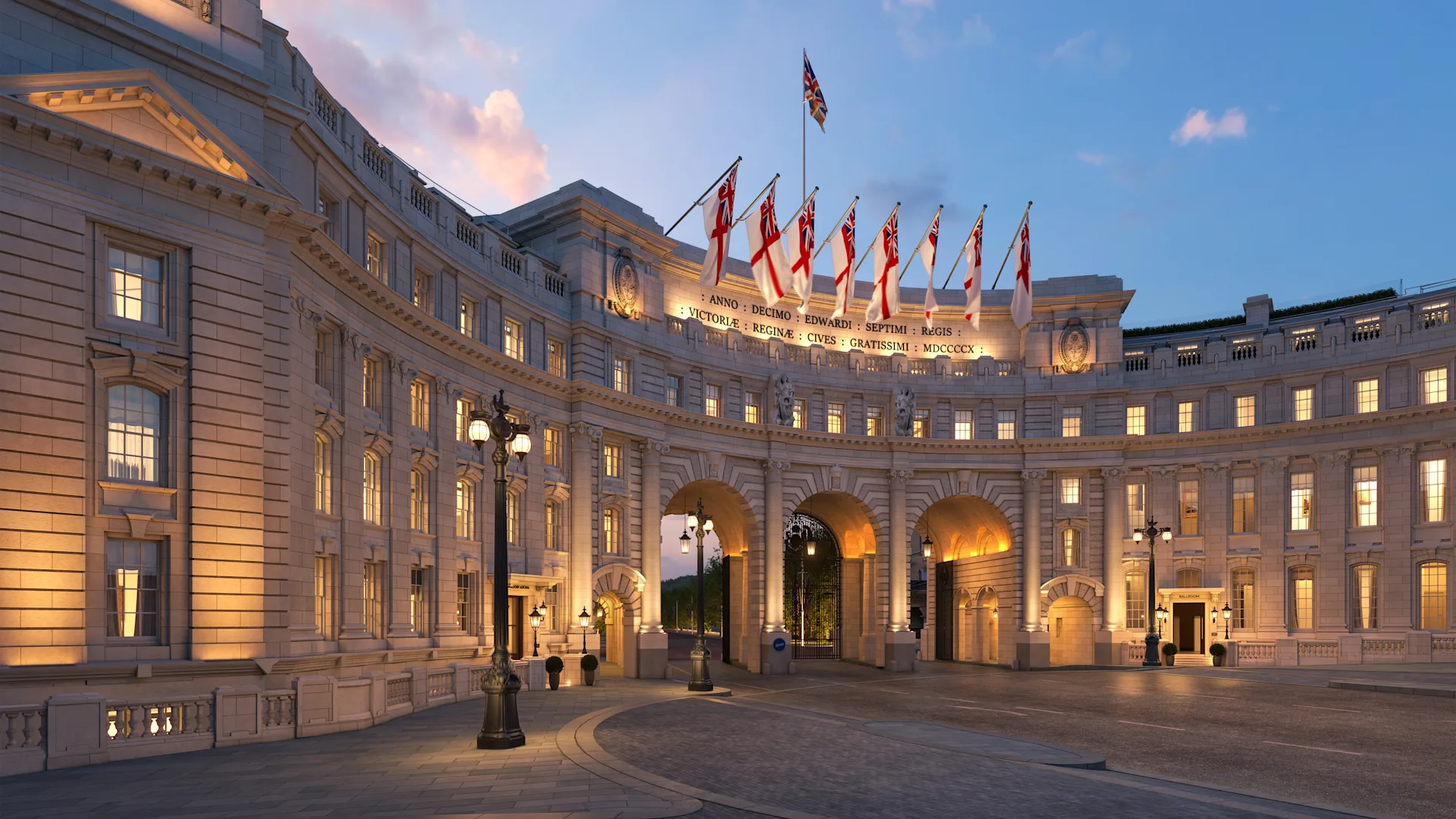 Exterior view of the Waldorf Astoria London – Admiralty Arch