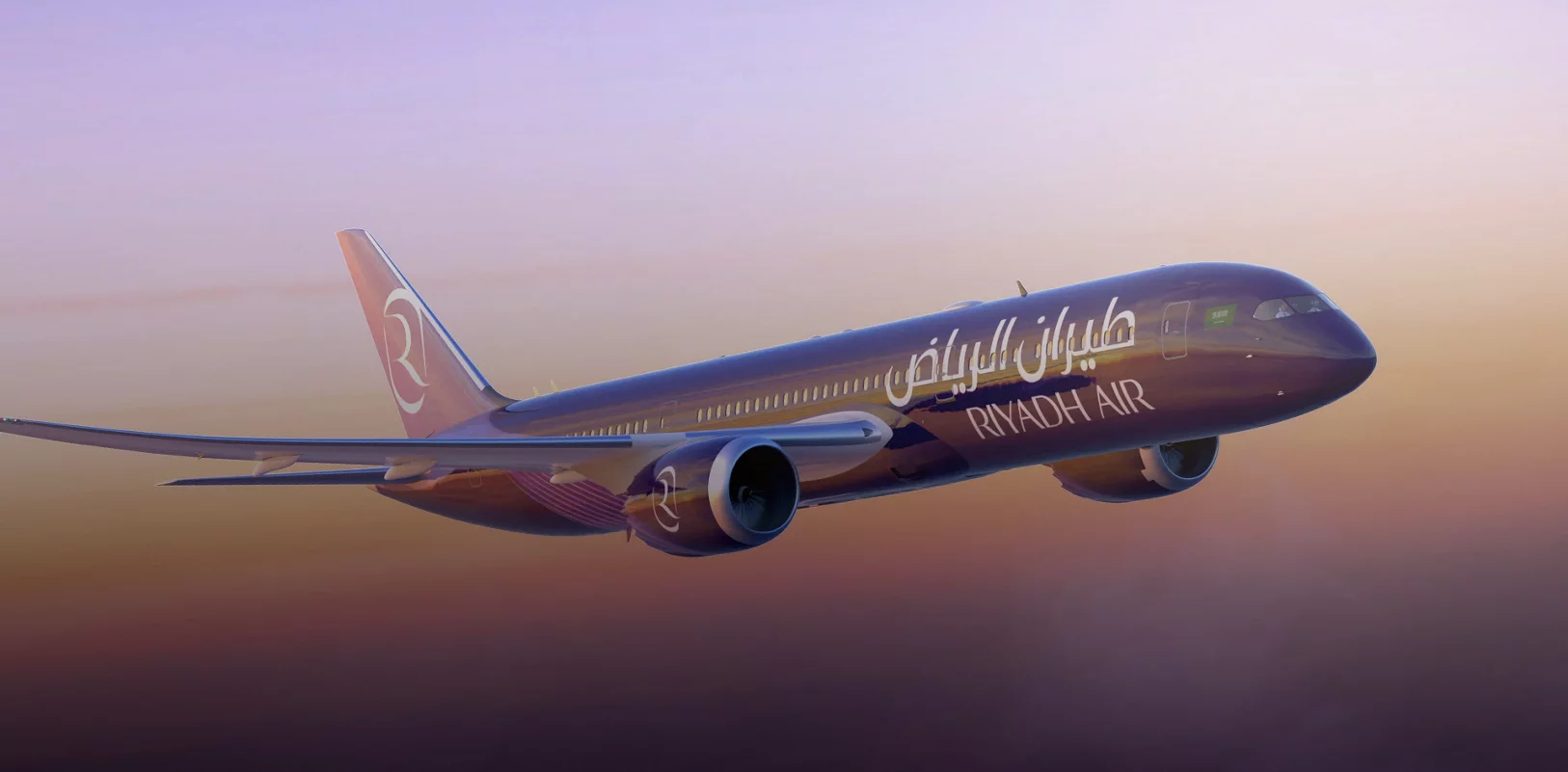 Riyadh Air airplane taking off